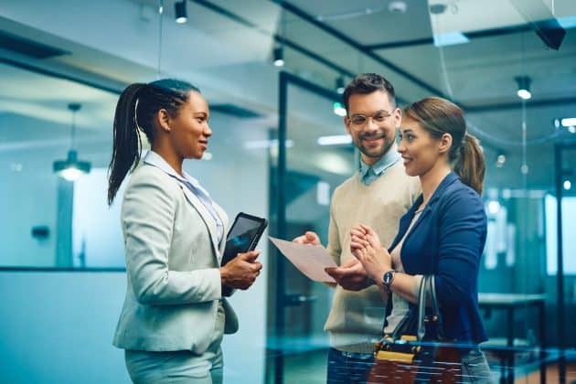 Insurance people talking