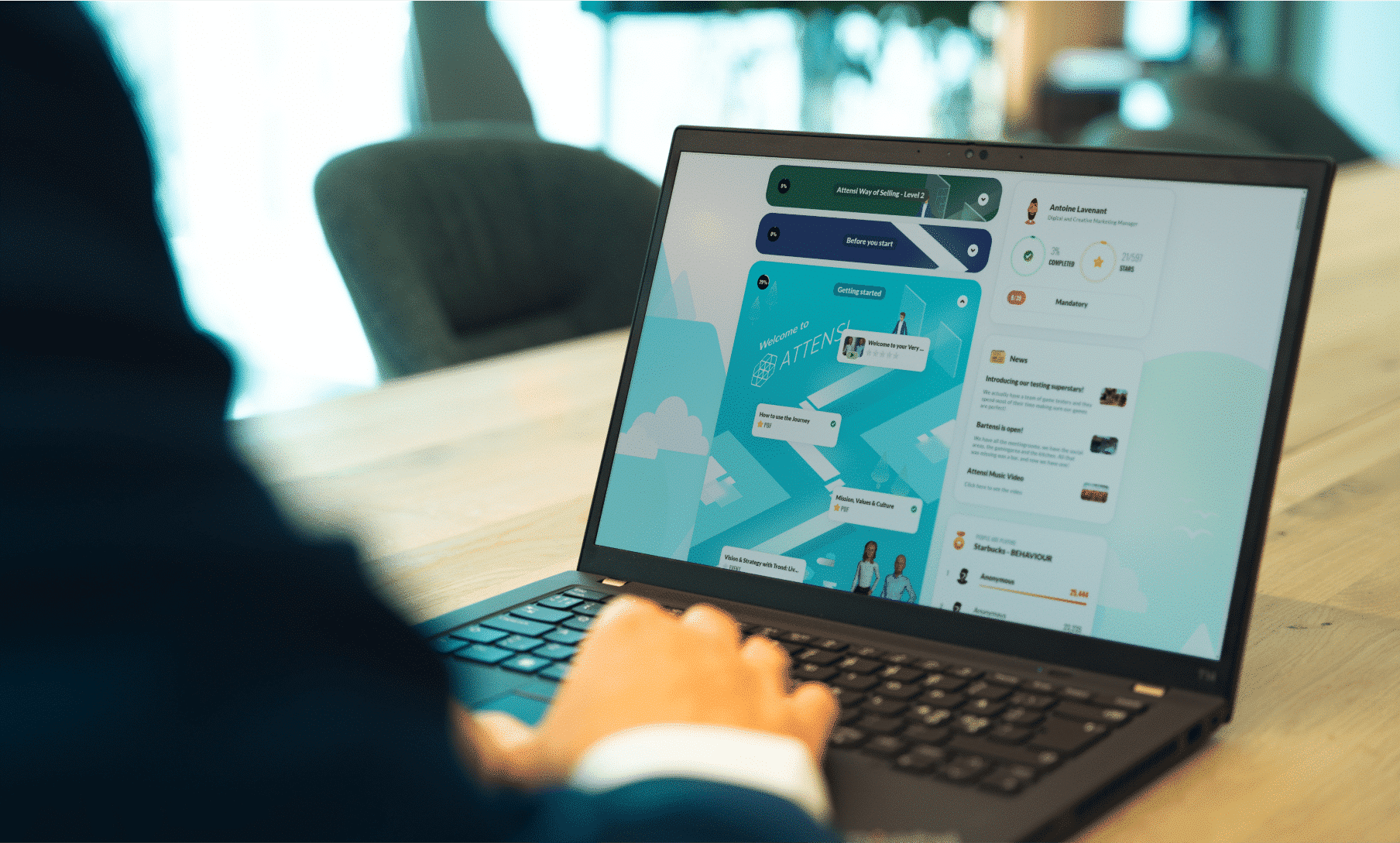 portal on a computer